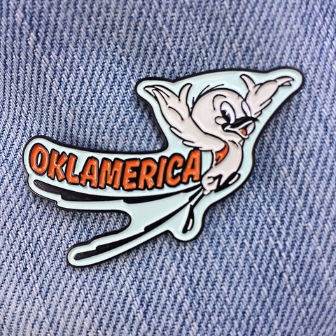 "Oklamerica" Scissortail enamel pin