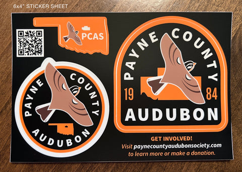 Payne County Audubon decal sheet