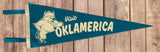"Visit Oklamerica" retro felt pennant