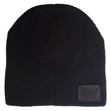 "Oklamerica" leather patch beanie