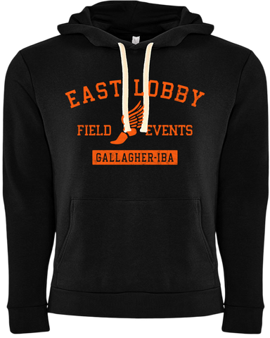 East Lobby hoody orange ink