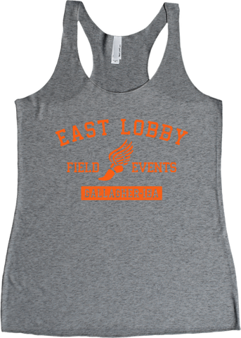 East Lobby Field Events tank orange ink