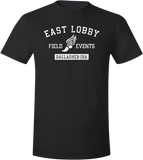 East Lobby tee white ink