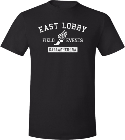 East Lobby tee white ink