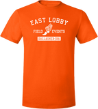 East Lobby tee white ink