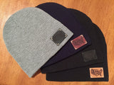 "Oklamerica" leather patch beanie