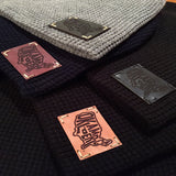"Oklamerica" leather patch beanie