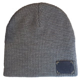 "Oklamerica" leather patch beanie
