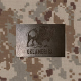 Leather military morale patch