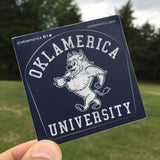 Oklamerica University mascot decal