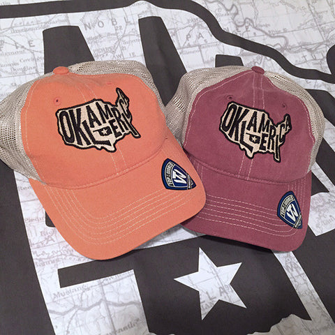 "Oklamerica" Vintage Mesh Snap-Back Cap