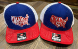 "Oklamerica" Red, White & Blue Mesh Trucker Cap