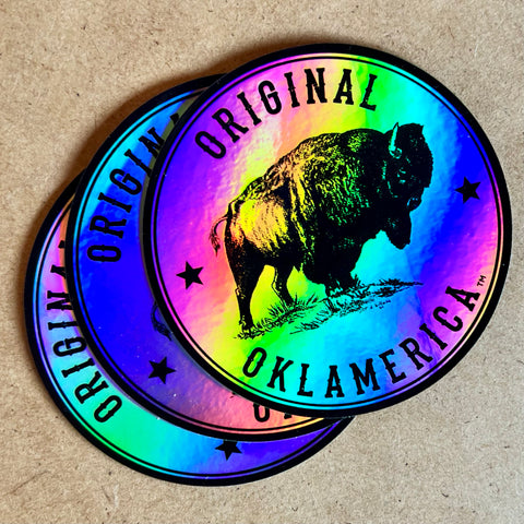 Holographic bison decal
